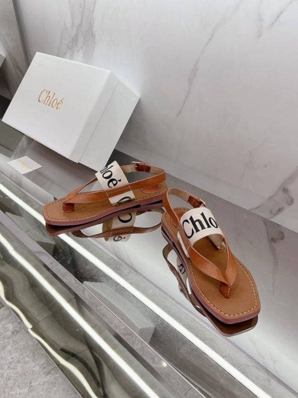 Chloe Woody Thong Sandal With Original Box & Dust Cover