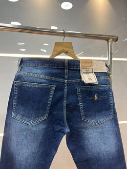 Ralph lauren Blue Shade Straight Fit Premium Imported Stretchable Lycra Fabric Denim with Embroidered Logo 4167