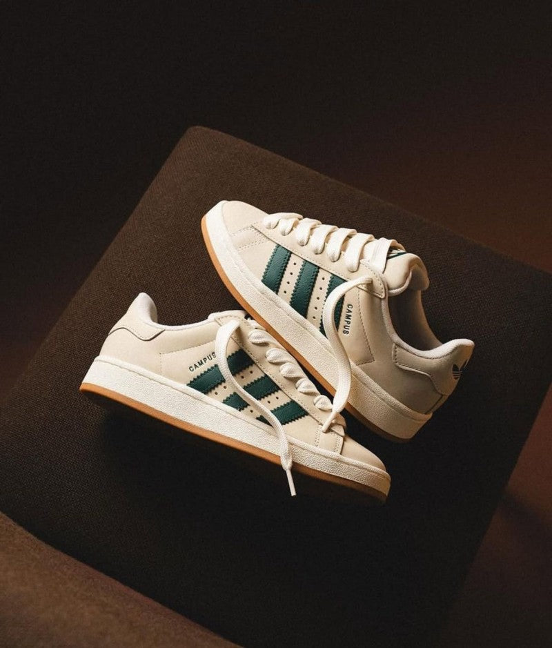 Adidas Campus 00s Crystal White Dark Green--