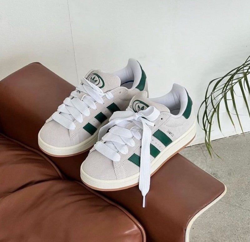 Adidas Campus 00s Crystal White Dark Green--