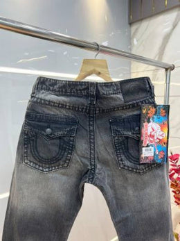 True Religio n Light Shade Boot cut Premium Imported Stretchable lycra fabric Denim with back flap pocket Design 3778