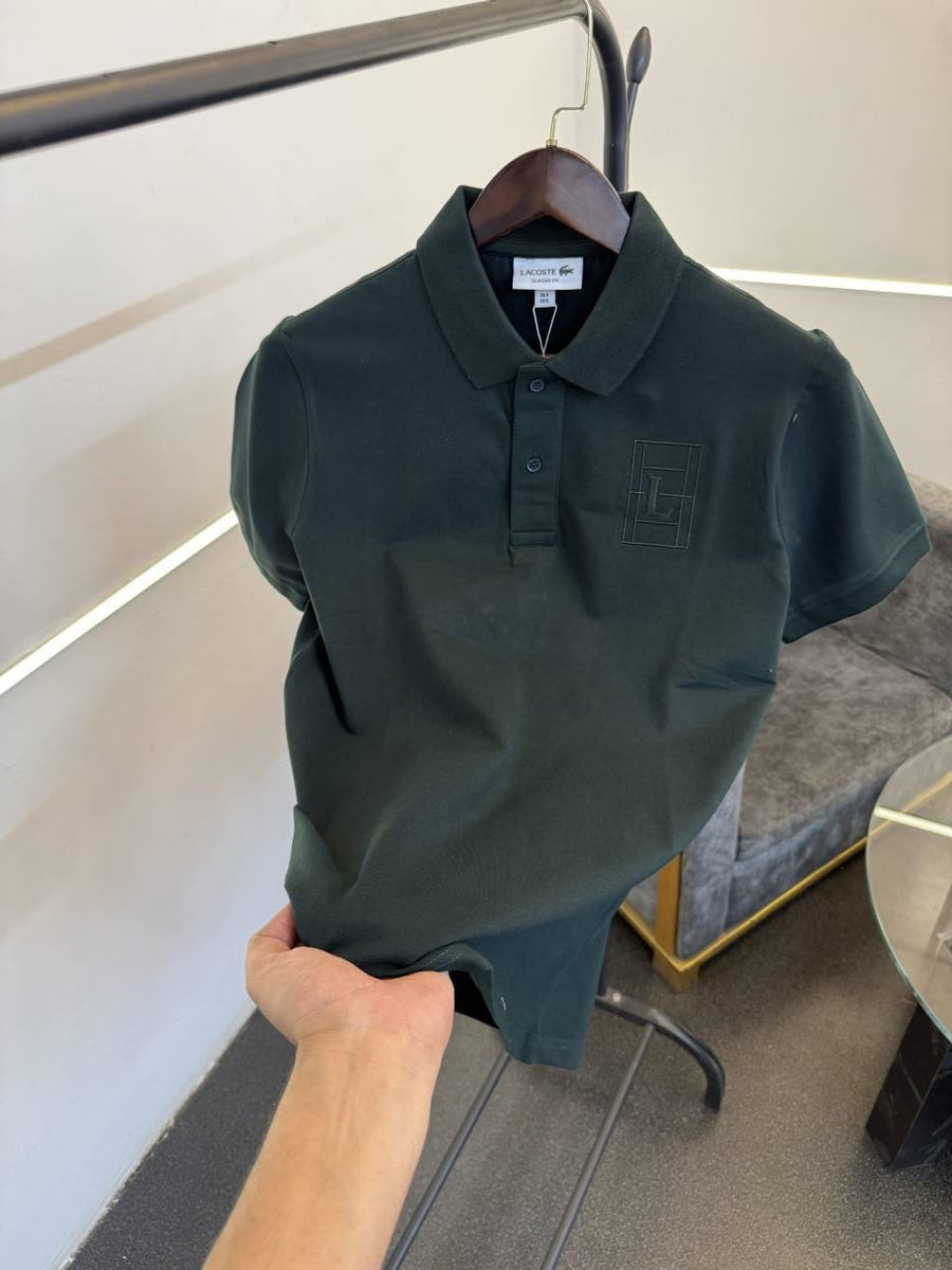 Lacoste imported polo tshirt bottle green