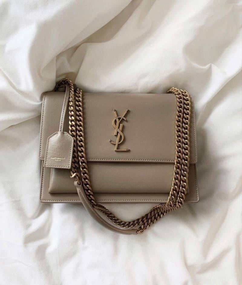 Ysl Sunset Beige 2503 Shoulder Bag With OriginalBox & DustCover