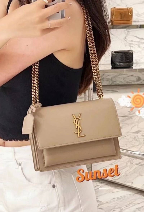 Ysl Sunset Beige 2503 Shoulder Bag With OriginalBox & DustCover