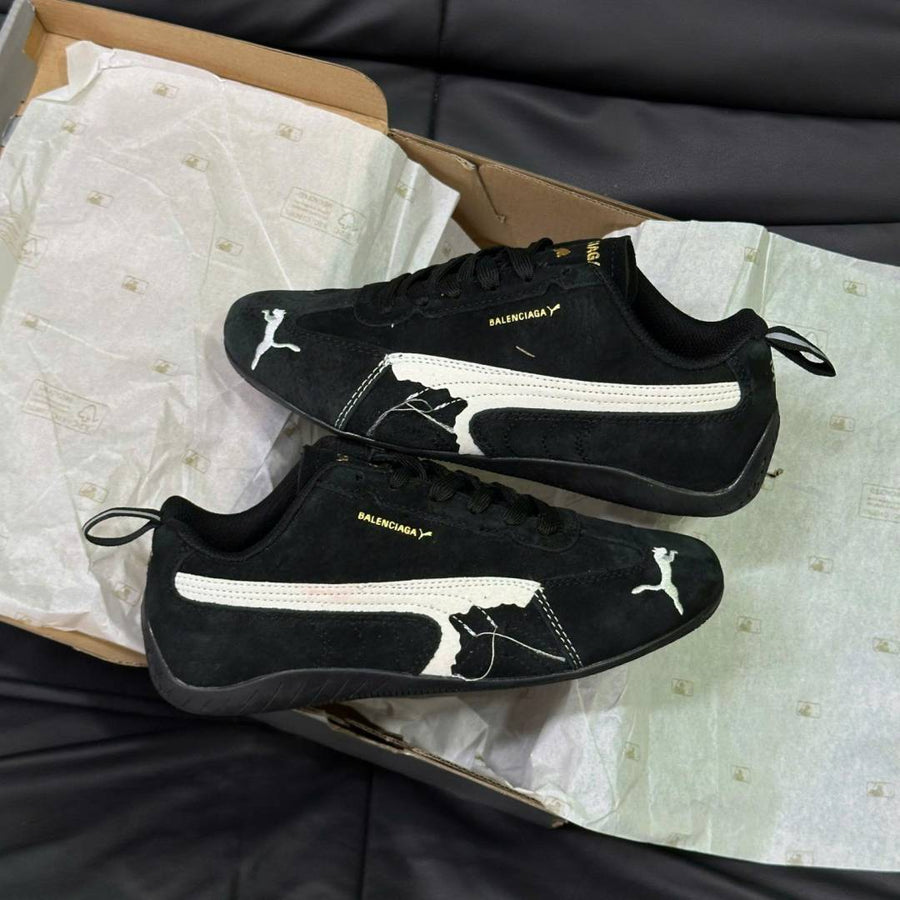 Puma Balenciag_aa Speedcat Suede Distressed Black White 522
