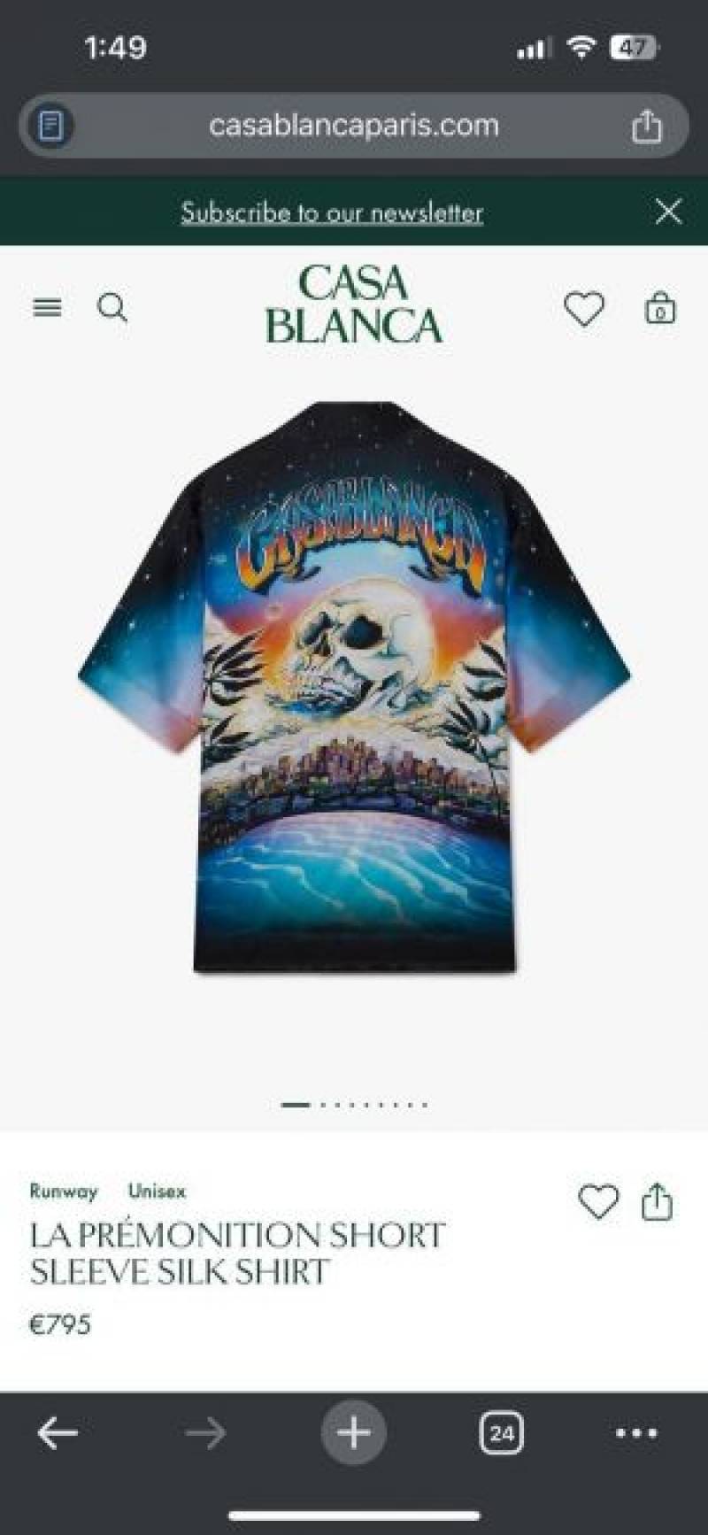 Casablanca Imported Half Sleeves Shirt