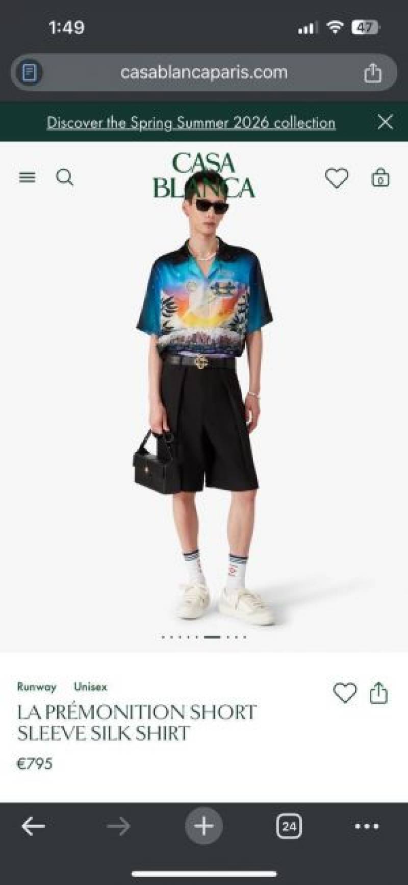 Casablanca Imported Half Sleeves Shirt