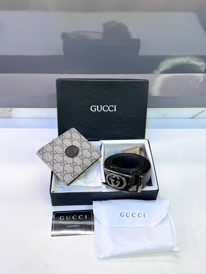 Gucci_ Belt & Wallet Combo Brown Premium Quality Fa 1095 style idea