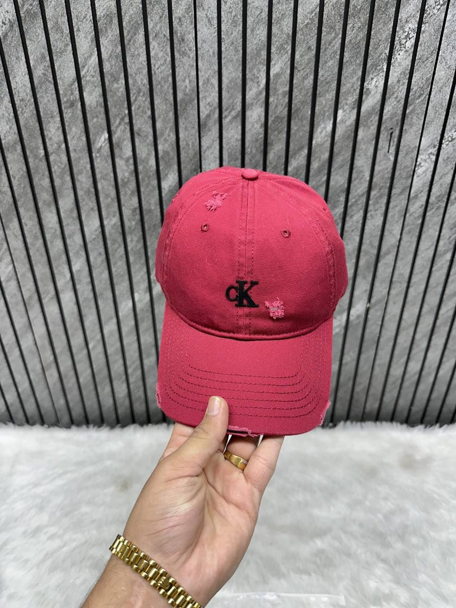 Calvin Kline_Red_Small_Highend_Quality_Front_Logo_Premium_Unisex_Cap_With_Original_Polly_Bag