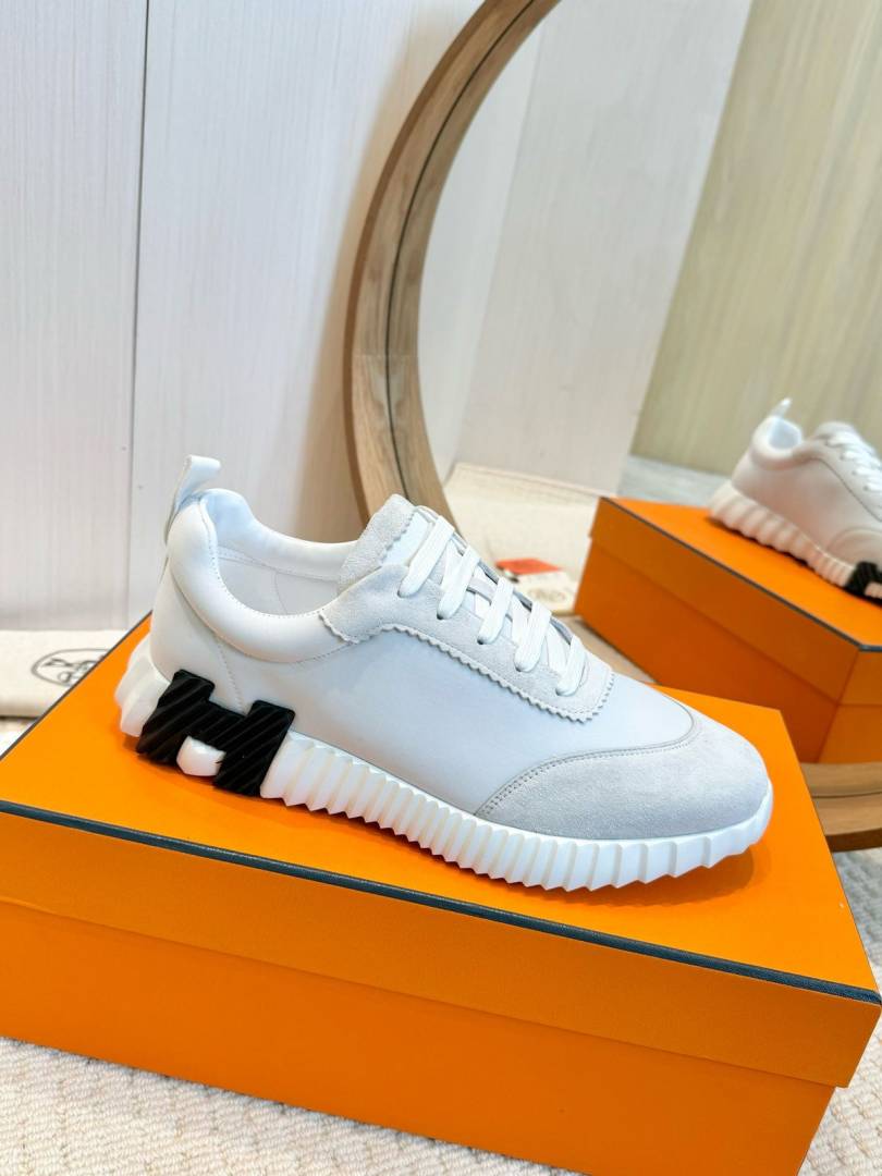 Hermes BOUNCING SNEAKER WHITE BLACK UA QUALITY