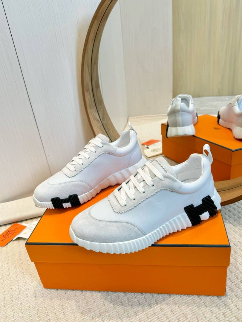 Hermes BOUNCING SNEAKER WHITE BLACK UA QUALITY