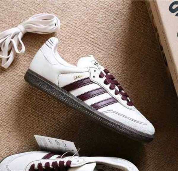 Adidas Samba OG Wonder White Maroon