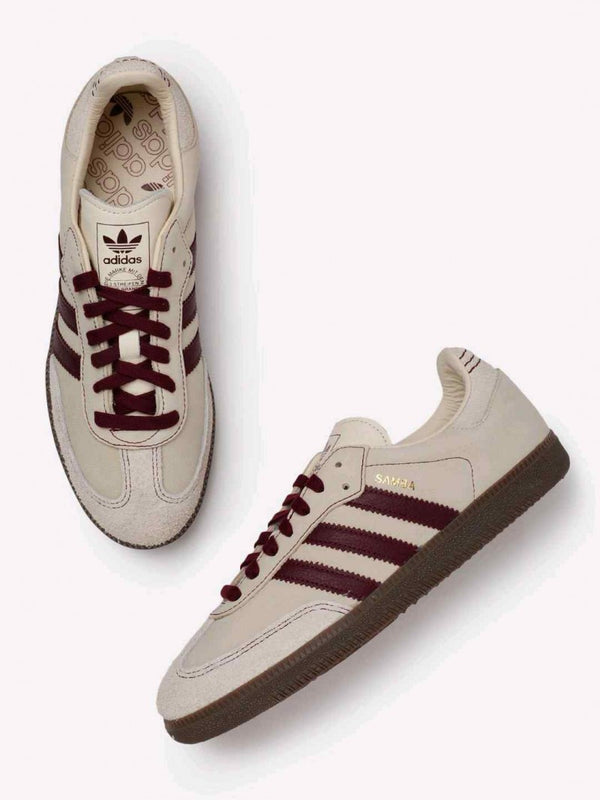 Adidas Samba OG Wonder White Maroon