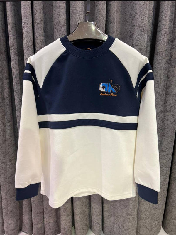 ALO IMPORTED SWEATSHIRT STORE ARTICLE NAVY AND CREAM