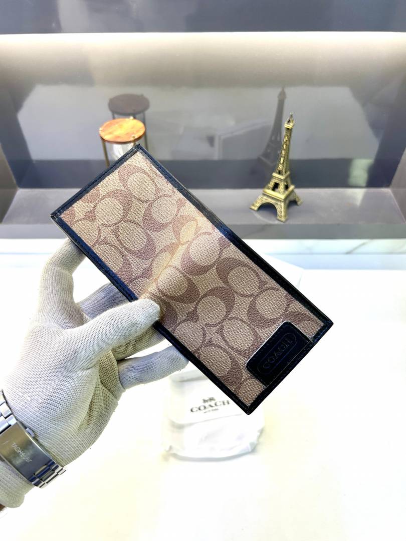 Coach Light Brown Premium Quality Wallet Fa 630