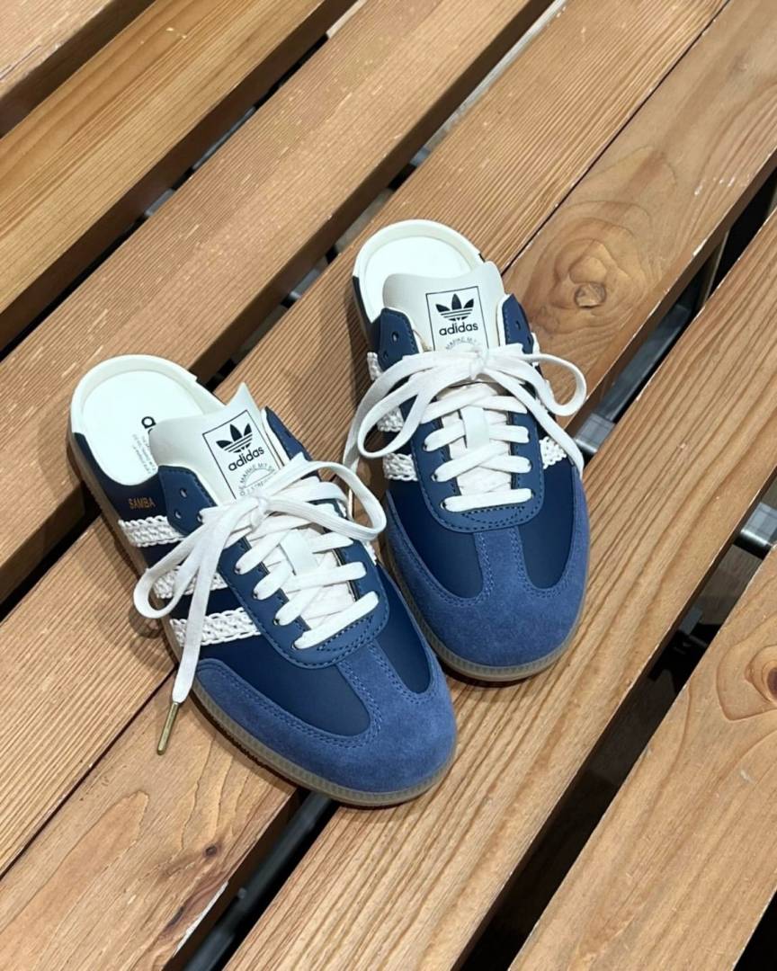 Adidas Samba Mule Navy blue For mens 668