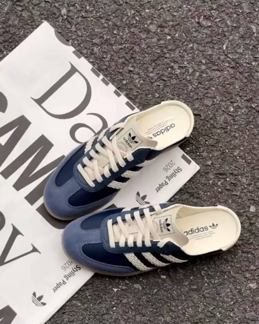 Adidas Samba Mule Navy blue For mens 668