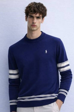 lauuren imported trending sweater navy blue
