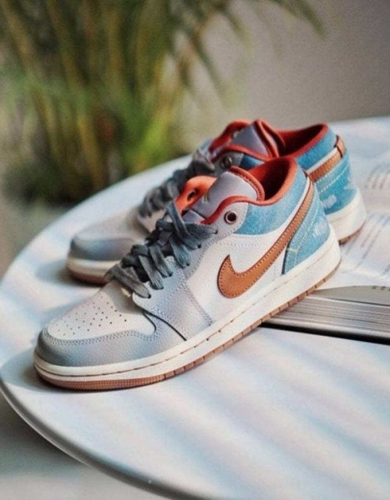 Jordan 1 Low Repaired Denim For mens