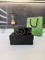 Gucci_Gold Black Premium Quality Belt Fa 1305
