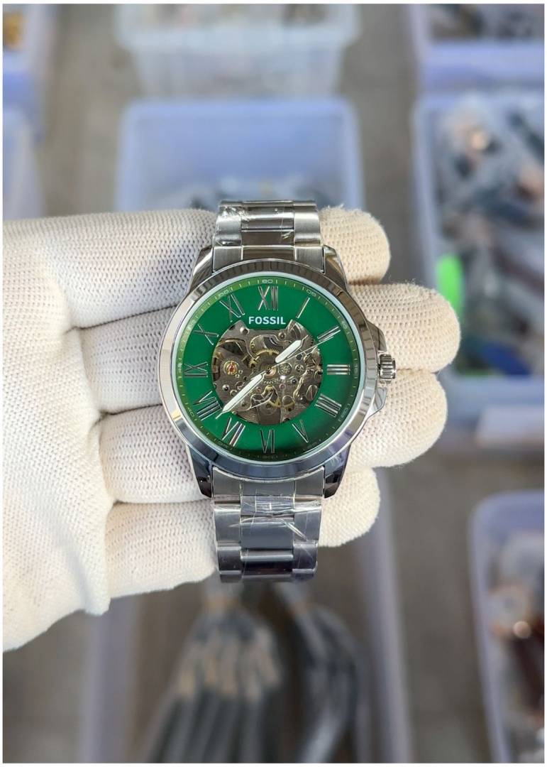 Fossil Flynn Automatic Silver-Green