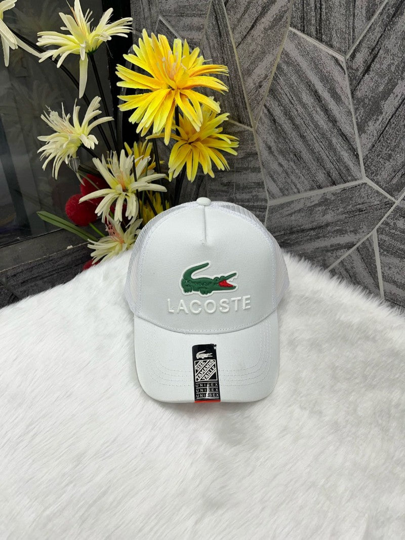 Lacoste_Crocodile_Front_Logo_Net_Premium_Unisex_Cap_With_Safety_Box_(White)