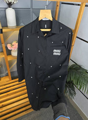 MIUM LOGO SHIRT BLACK S139-BK