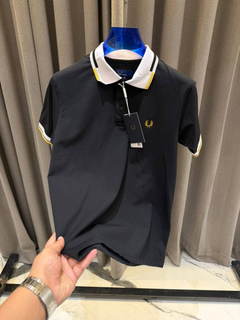 Fred Perry Chest Logo Polo T-shirt Black