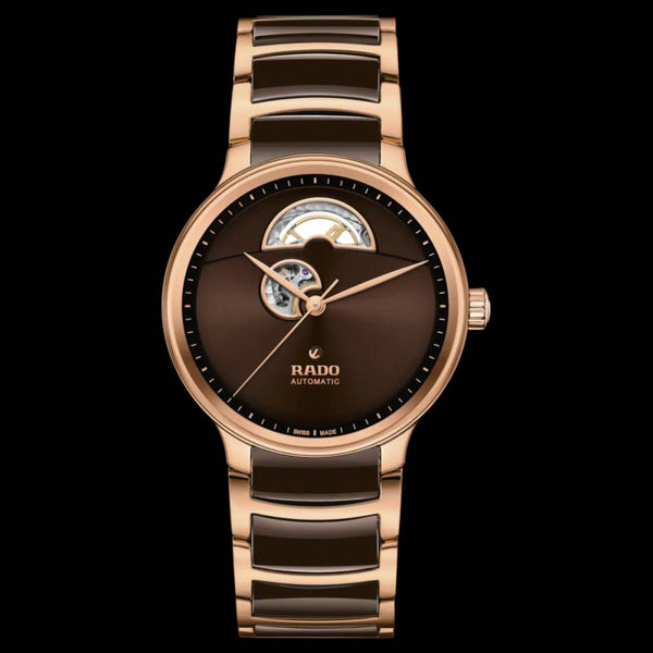 Rado Centrix Automatic Open Heart 2 ton copper brown