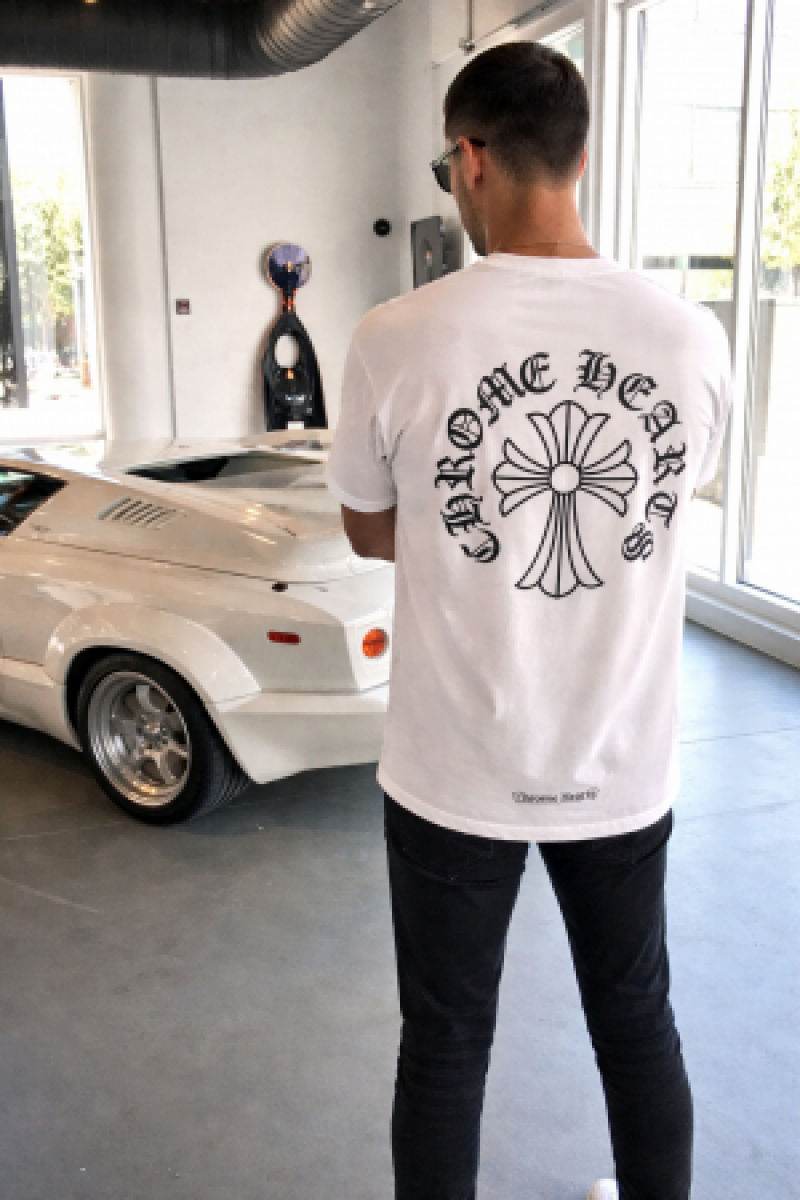 Chorme_heart Imported White Tshirt