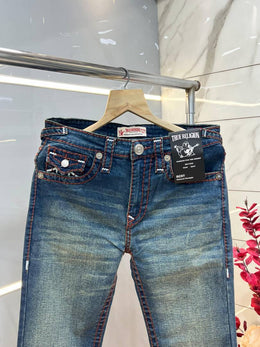 True Religio n Green Shade Boot cut Premium Imported Stretchable lycra fabric Denim with back flap pocket Design Denim 3880