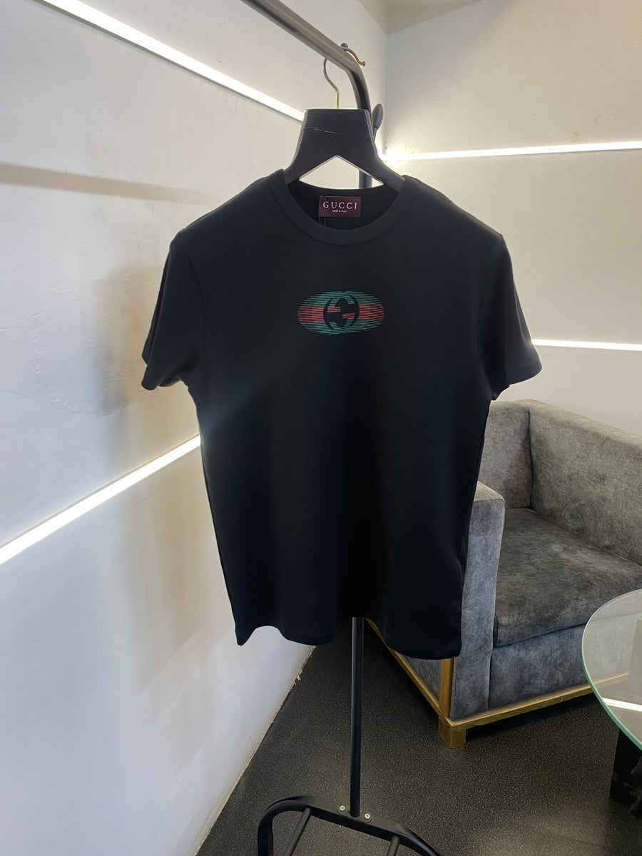 Gucci Round neck front and back print imported tshirt black sale