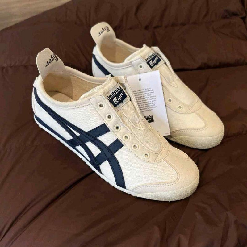 Onitsuka Tiger Slip On Beige Navy 2566