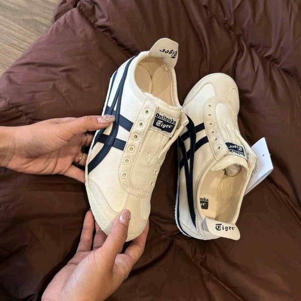 Onitsuka Tiger Slip On Beige Navy 2566