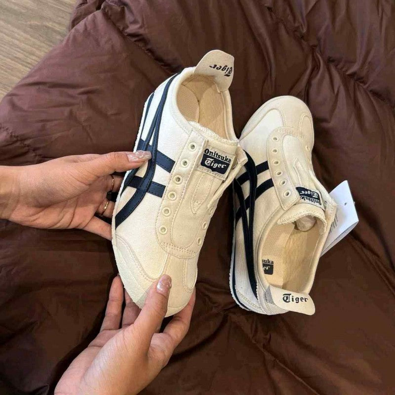 Onitsuka Tiger Slip On Beige Navy 2566