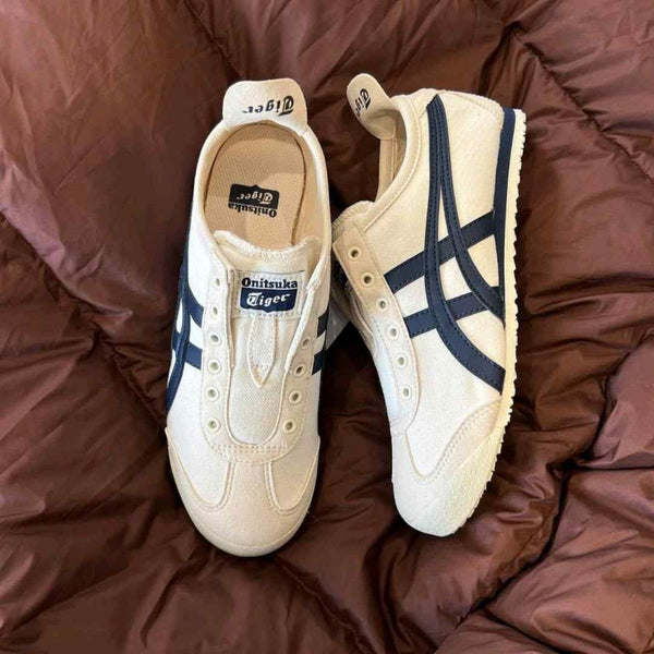 Onitsuka Tiger Slip On Beige Navy 2566