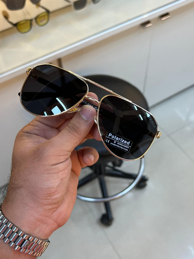 Prada_132_aviator_gold_black