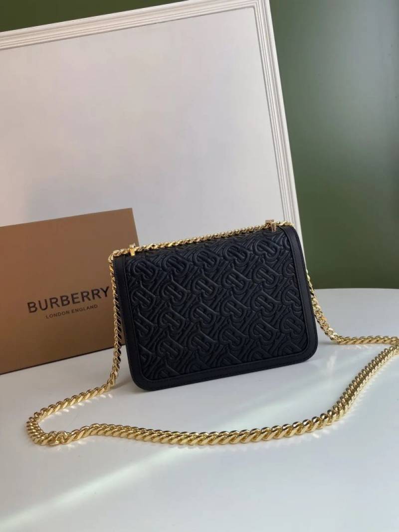 Burbberry TB Monogram Shoulder Bag With OG Box & Dust Bag (Black - 346)