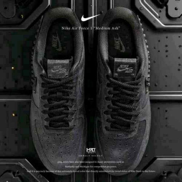Nike AirForce 1 Low Medium Ash Black 439