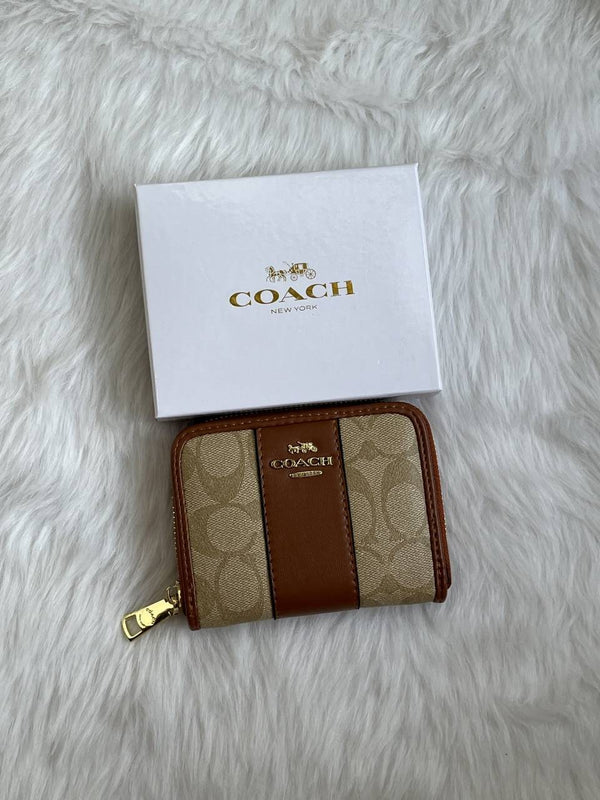 Coach 111 Wheat Mini Wallet With Original Box
