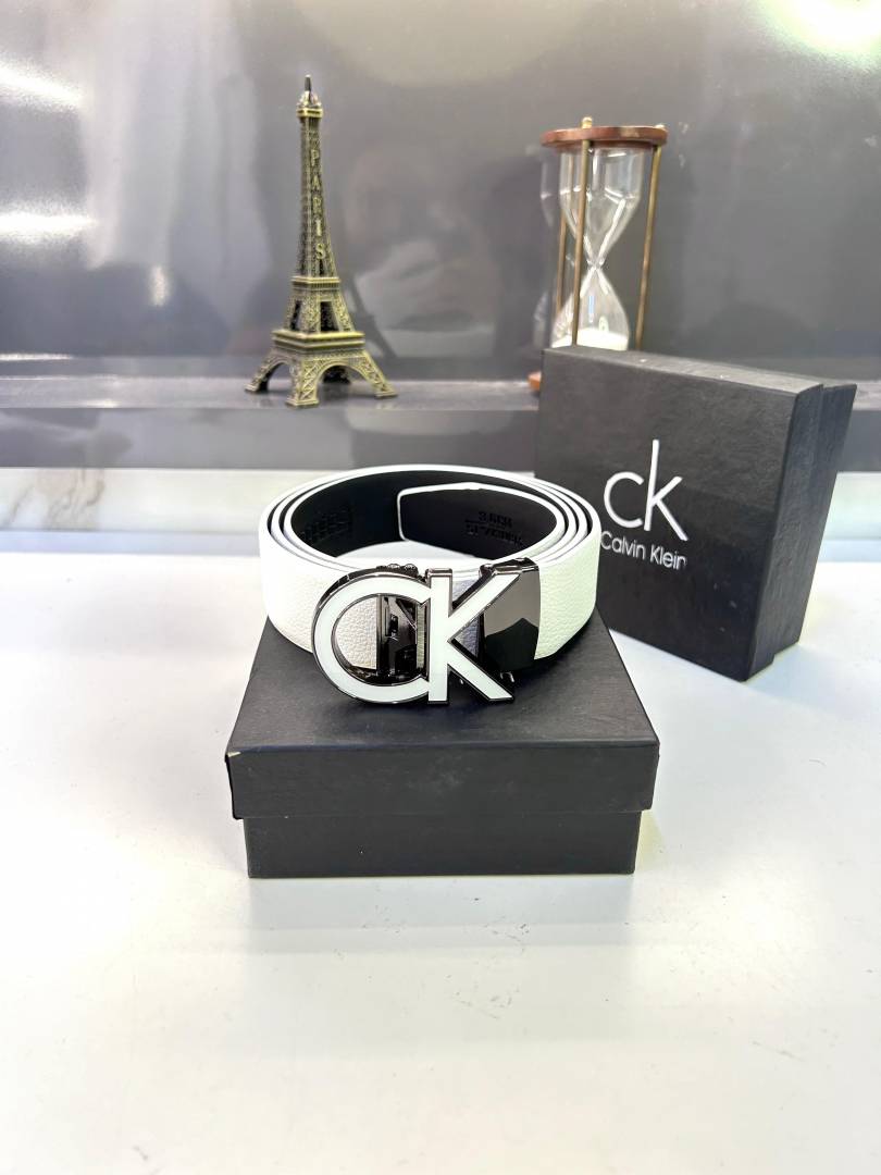 Ck_Calvi_n White Auto Lock Belt Fa 166