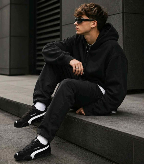 Puma x Balenciagaa Speedcat Suede Distressed BLACK 2510