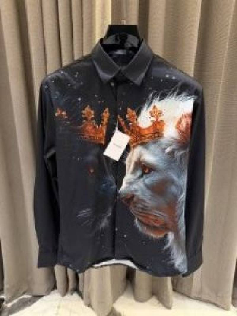 Balmain Imported Printed Premium Shirt Blackk