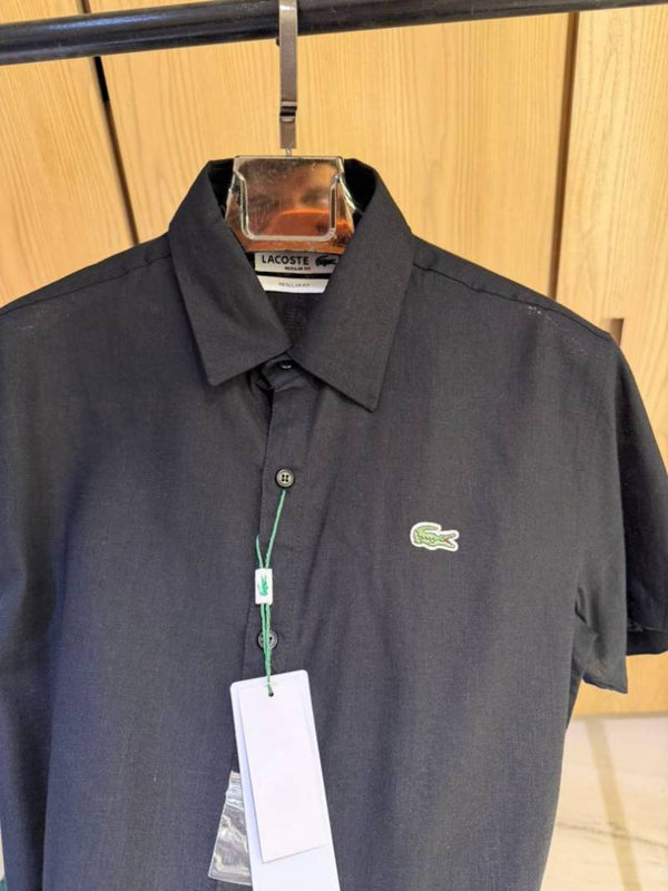 Lacoste IMPORTED STORE ARTICLE linen fabric SHIRT