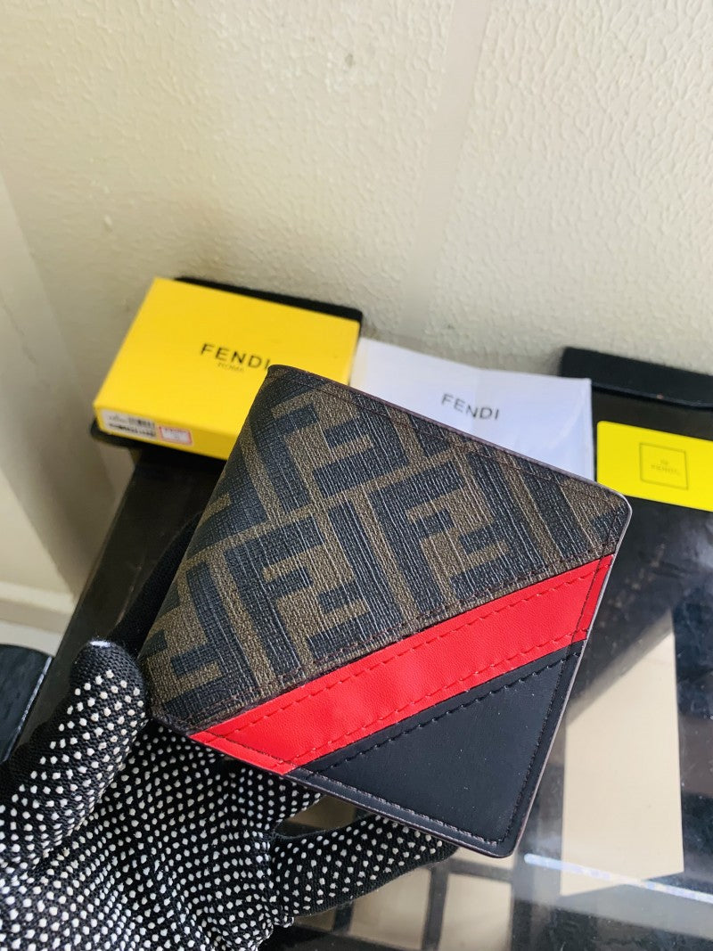 12 FENDY PRINTED PREMIUM QUALITY WALLET WITH BOX