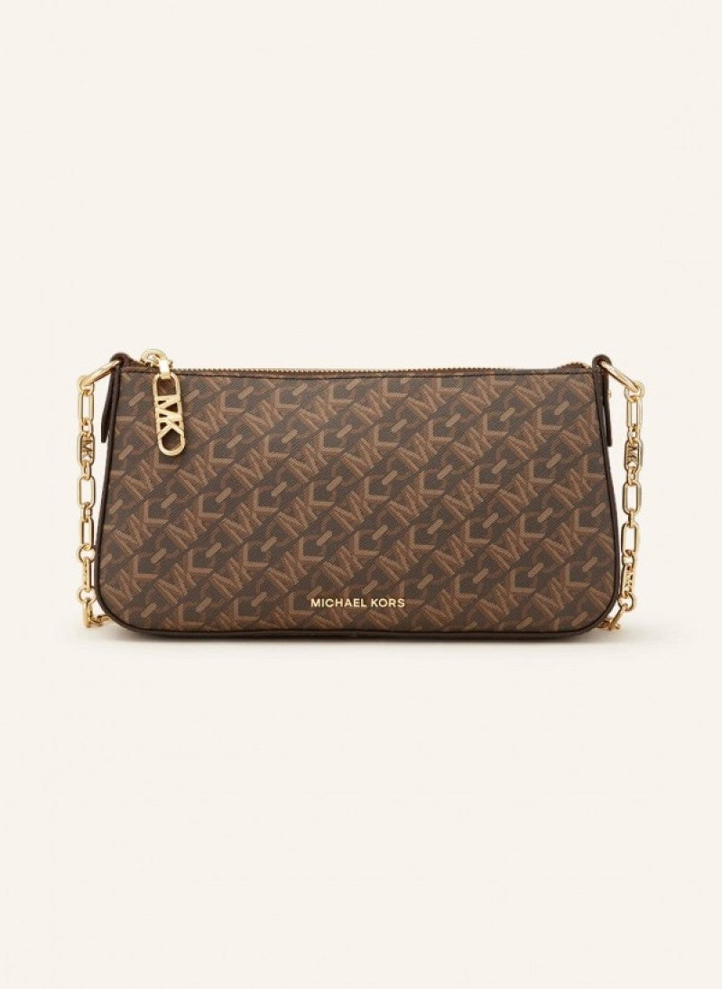 Michael Kors_MK Empire Signature Shoulder Bag With Dust Bag (Brown - 765)