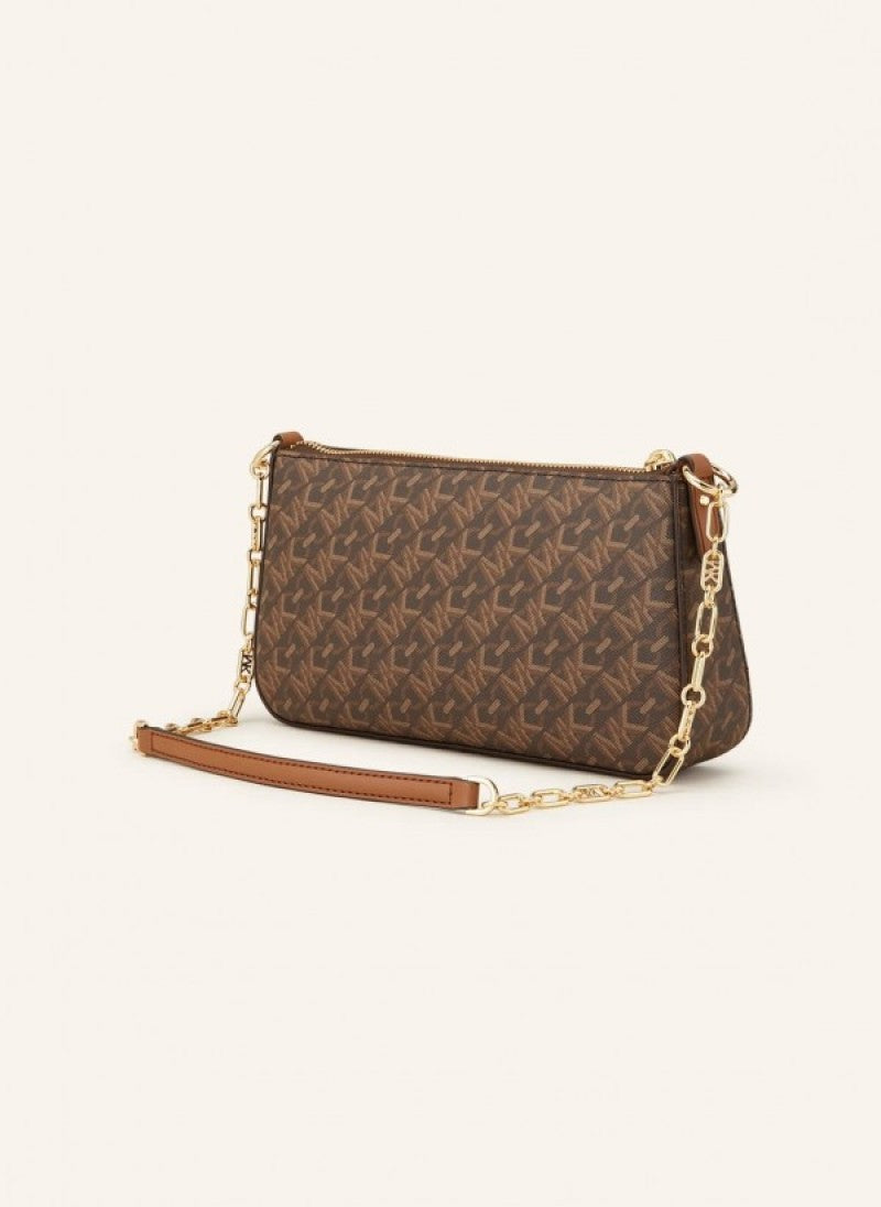 Michael Kors_MK Empire Signature Shoulder Bag With Dust Bag (Brown - 765)