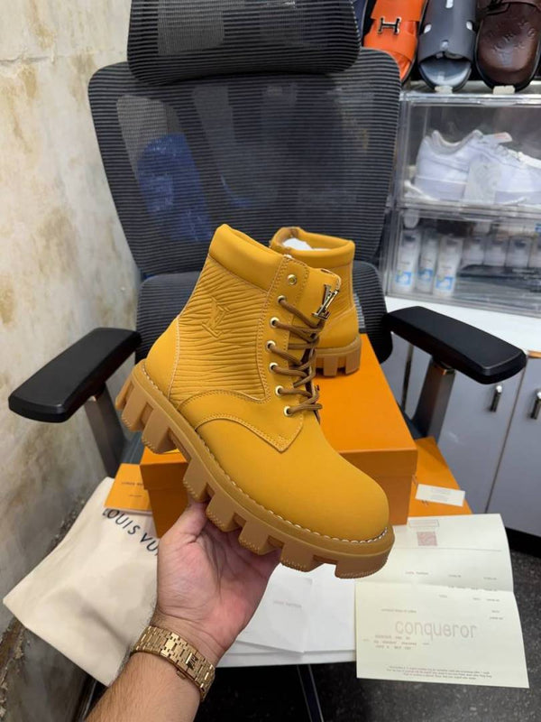 Louis Vuitton LV Checker Ranger Boots Tan