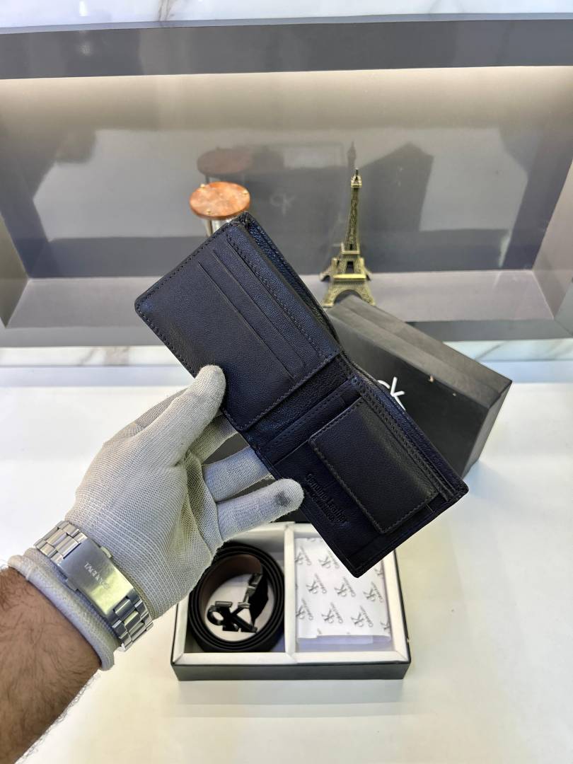 Ck_Calvin Brown Wallet & Belt Combo Fa 397