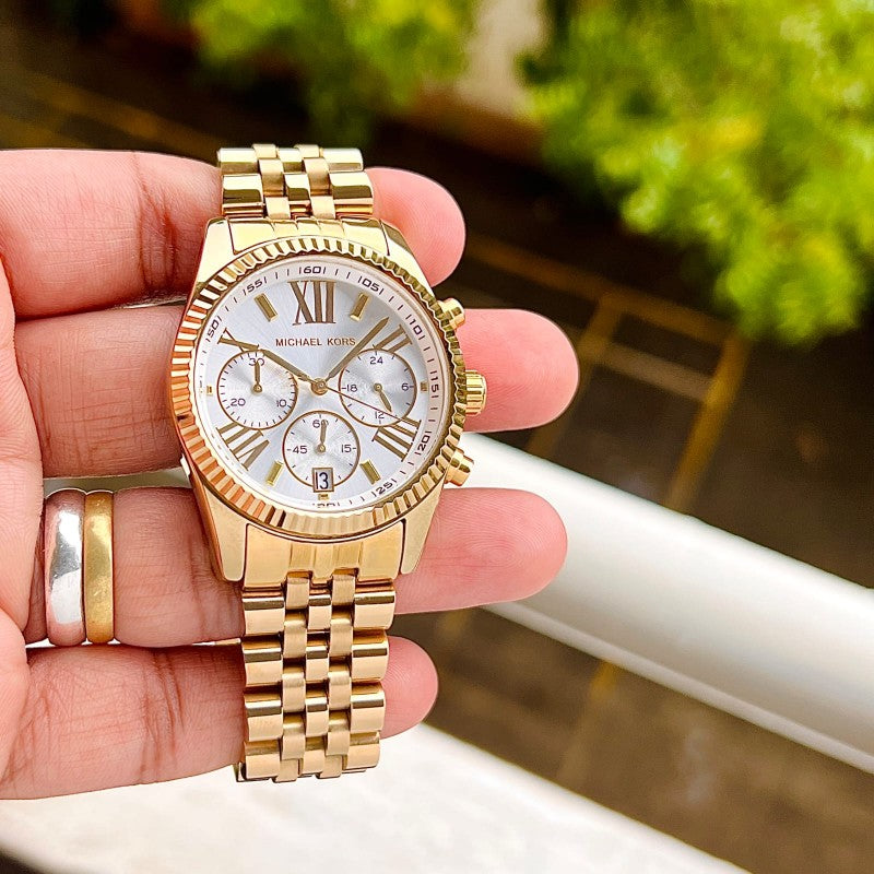 Michael Kors Lexington Gold-White